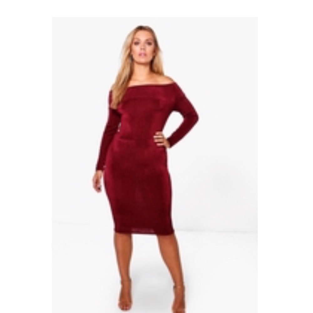 Dress color: Burgundy